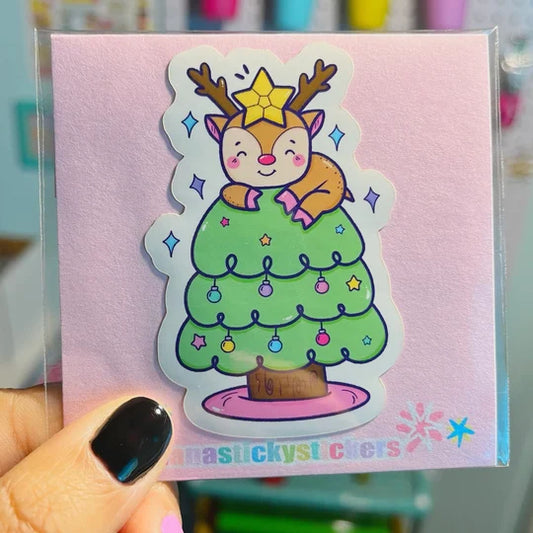 Tree Reindeer Sticker