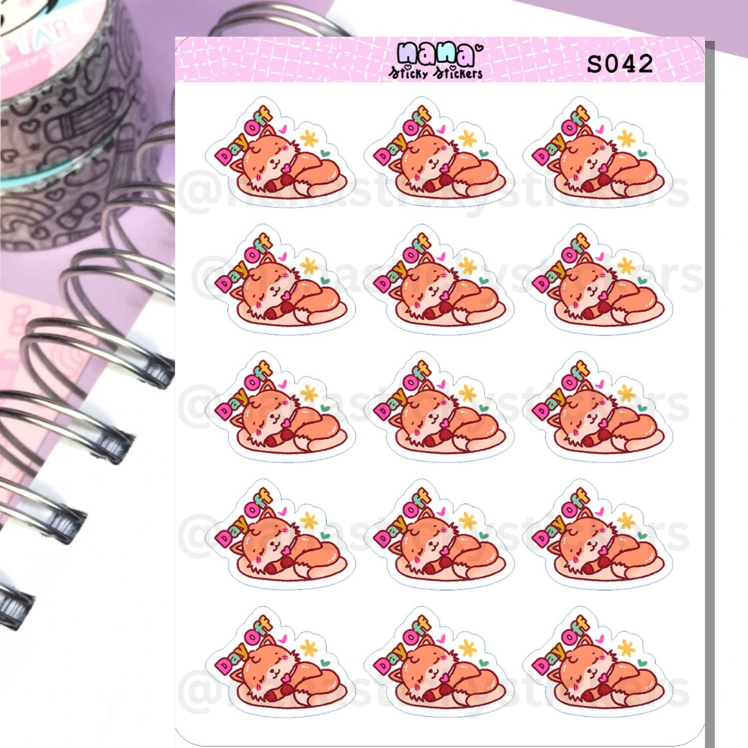 Fox Day Off Sheet/S042