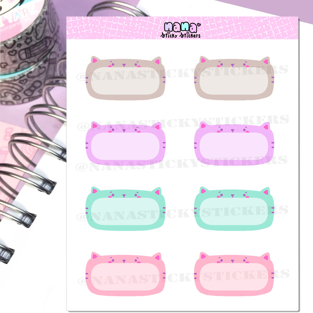 Kitty Boxes Sticker Sheet/S007