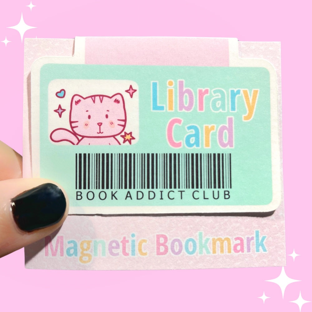 Library Card Magnetic Bookmark