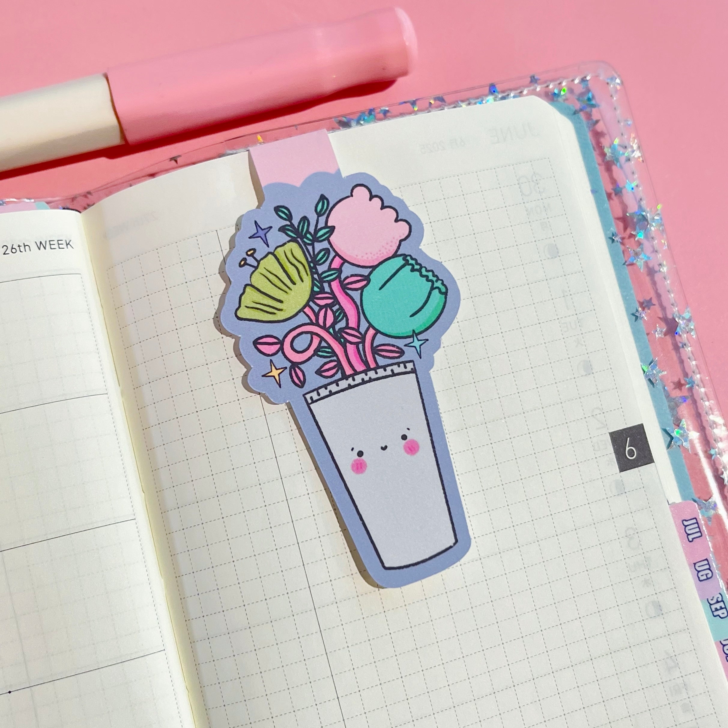 Kawaii Vase Magnetic Bookmark/MG14