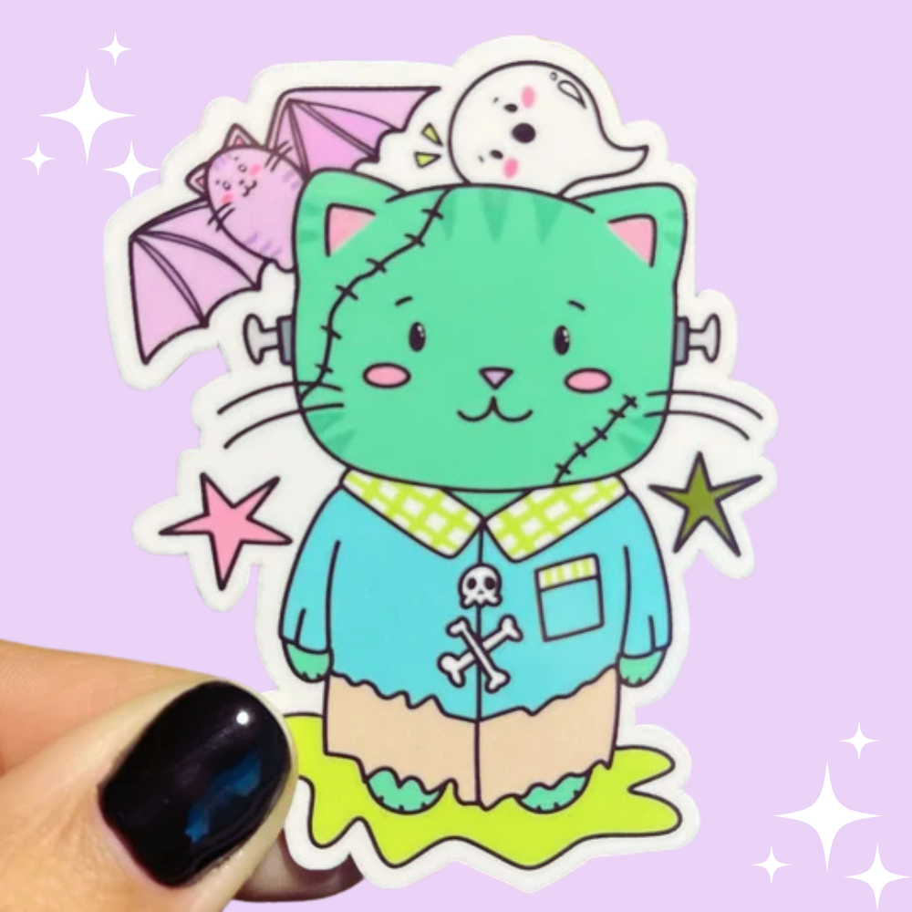 Cat Halloween Sticker/D15