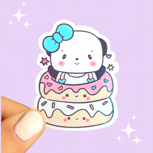 Panda Donut Sticker