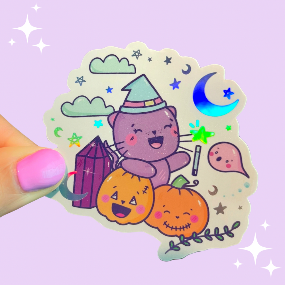 Halloween Kitty Sticker/D23