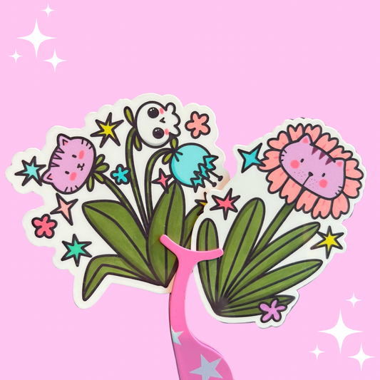 FloralKitty Sticker Set