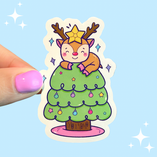 Tree Reindeer Sticker