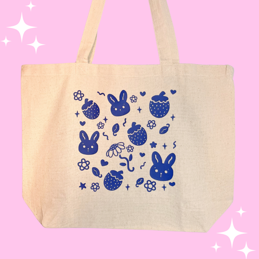 Blue Bunnies Tote Bag