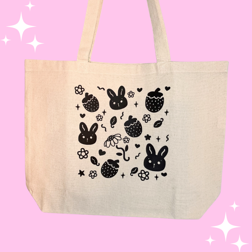 Black Bunnies Tote Bag