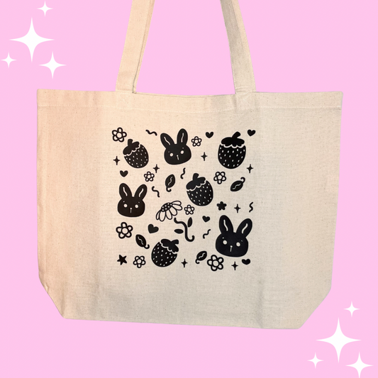 Black Bunnies Tote Bag