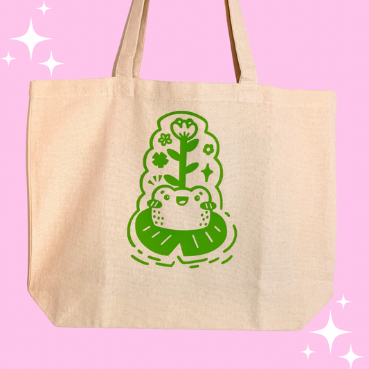 Green Frog Tote Bag