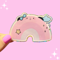 Rainbow Glitter Sticker/D44